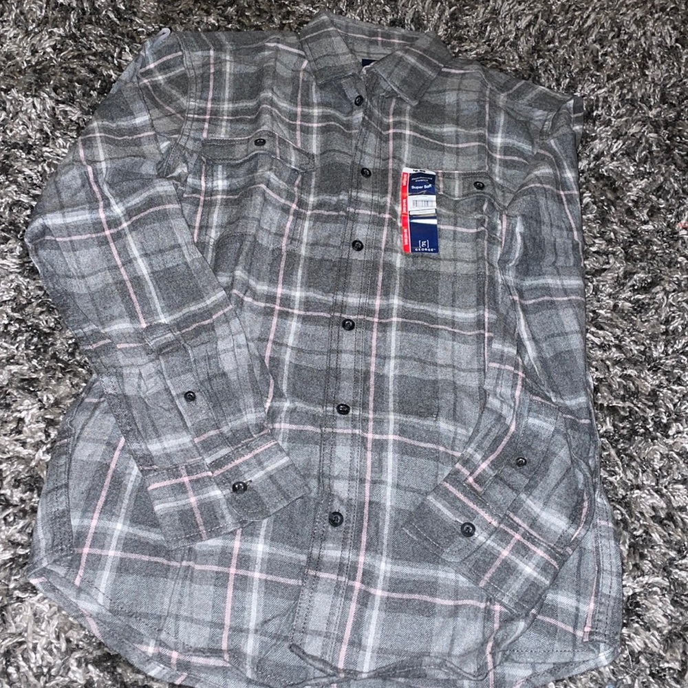 Flannel button down plaid